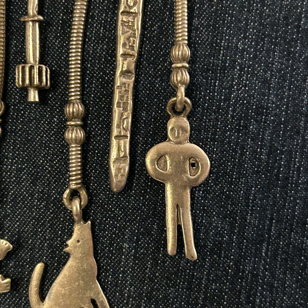 Charm Brooch Southwestern Theme; Pewter; 80s Vintage - Picture 3 of 7